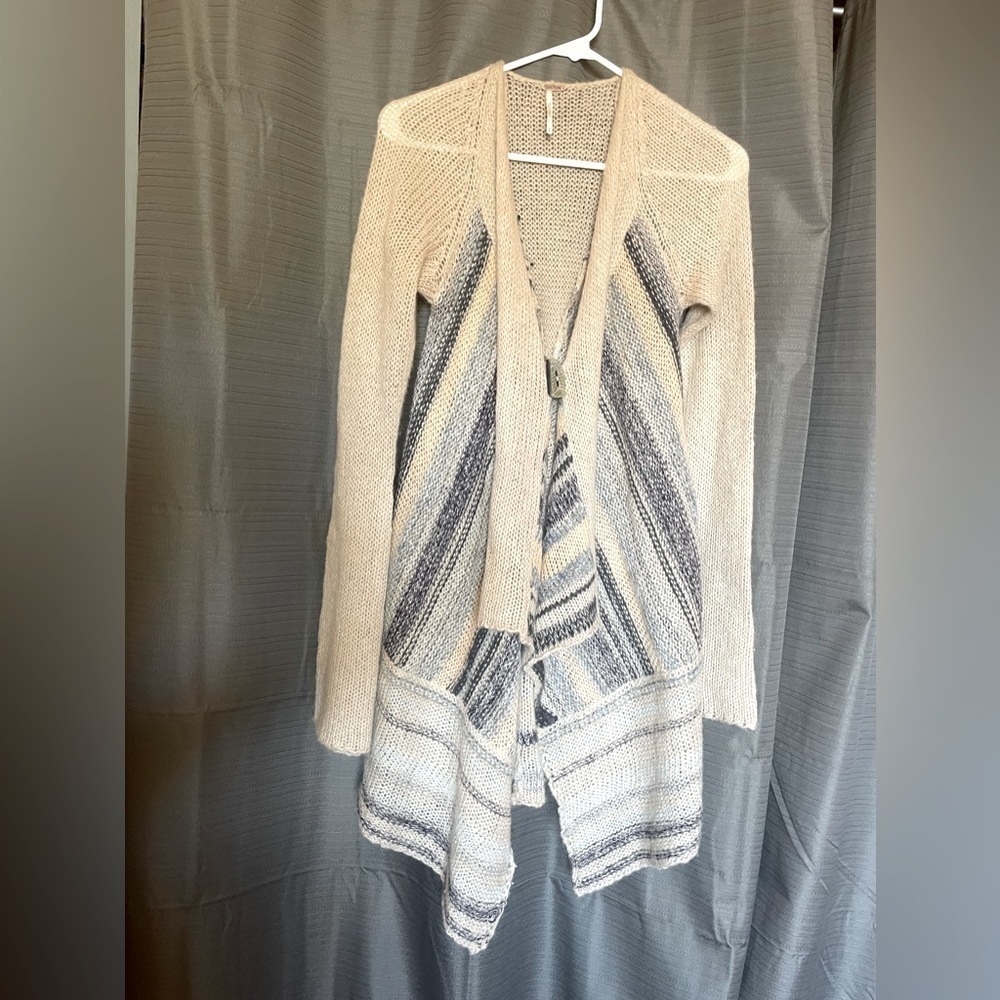 Free People Lurex waterfall open cardigan  S/P